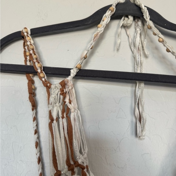 Free People Bali Coral Macrame Top size small New - Picture 5 of 11